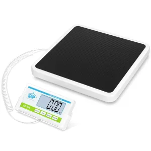 QP Medical Scale, 660lb x 10g/20g/50g High Accuracy Medical Grade Scale, Scale for Body Weight with Stainless Steel Platform, Digital Weight Scale, Switchable kg/oz/lb, Battery & AC Adapter Included