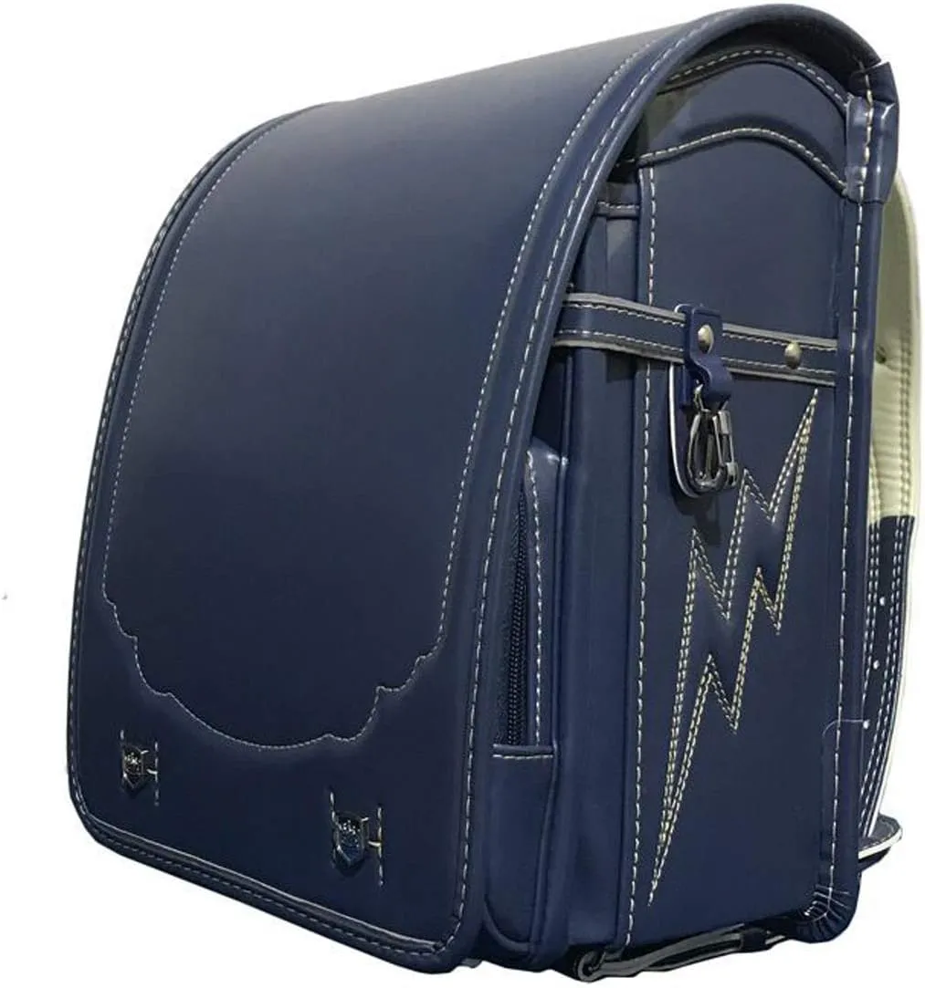 randoseru dark blue school bag japanese fully-automatic backpack boys Senior PU leather light weight