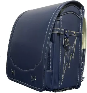 randoseru dark blue school bag japanese fully-automatic backpack boys Senior PU leather light weight
