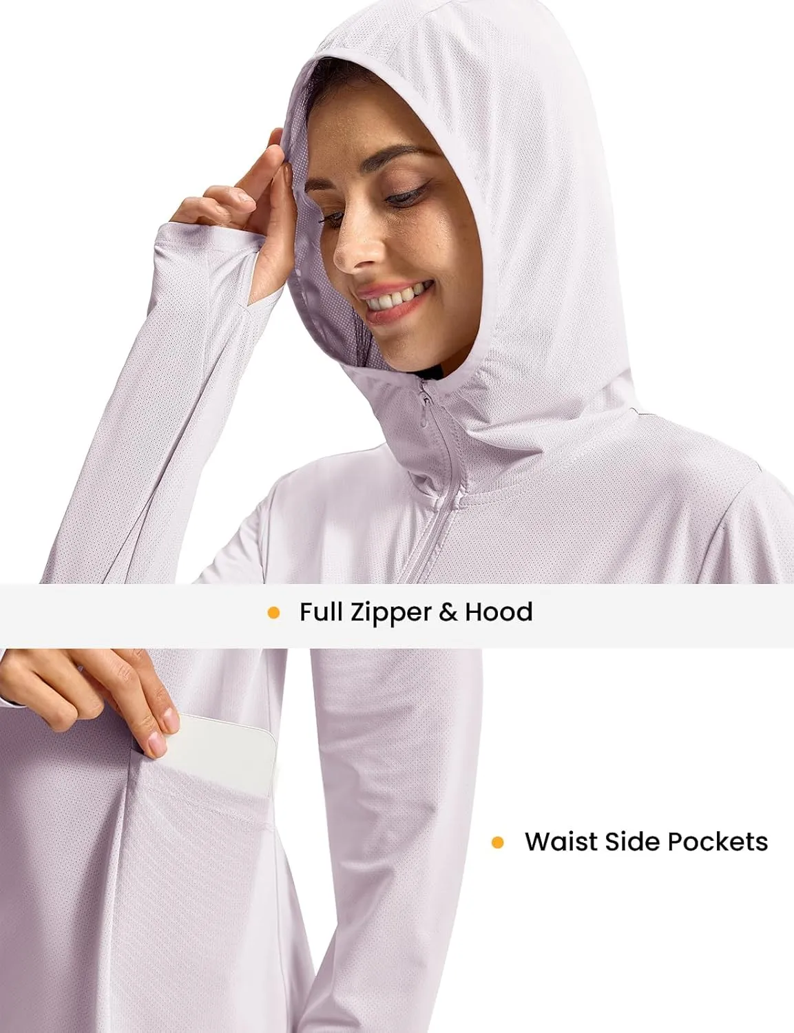 Rdruko Women's Swimsuit Cover Ups, UPF50  Long Sleeve Beach Vacation Bathing Suit SPF Zip Hooded Shirts Lightweight Quick Dry