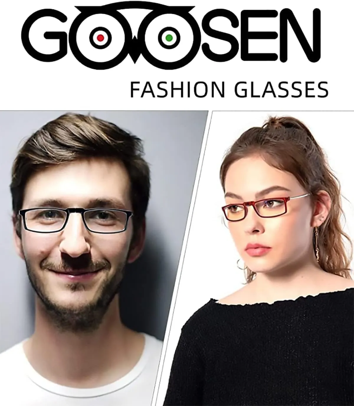 Reading Glasses for Women Men, Keychain Bags Compact Folding Readers, Clear Lens Blue light Glasses Spring Hinge