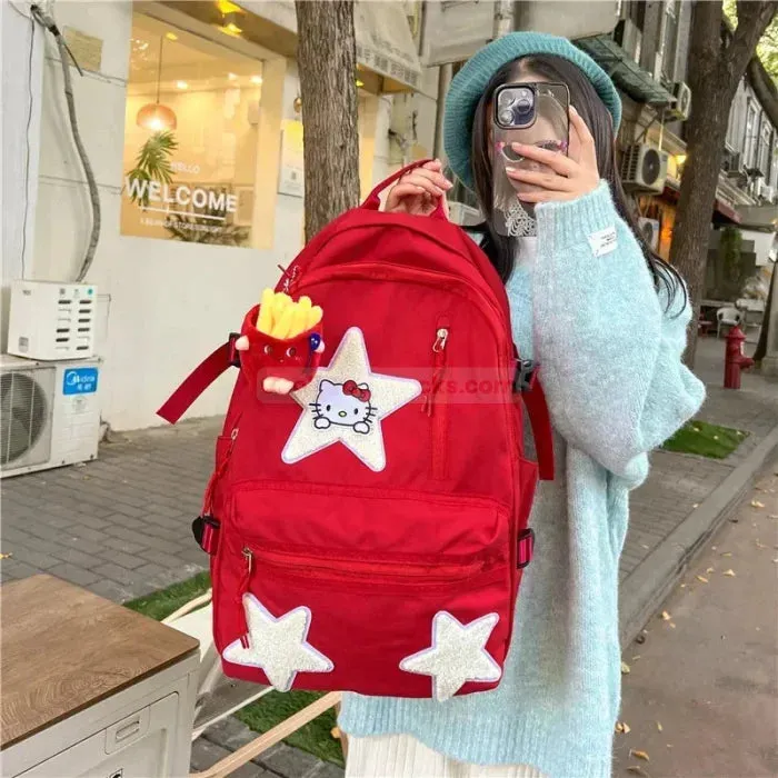 Red middle school backpack