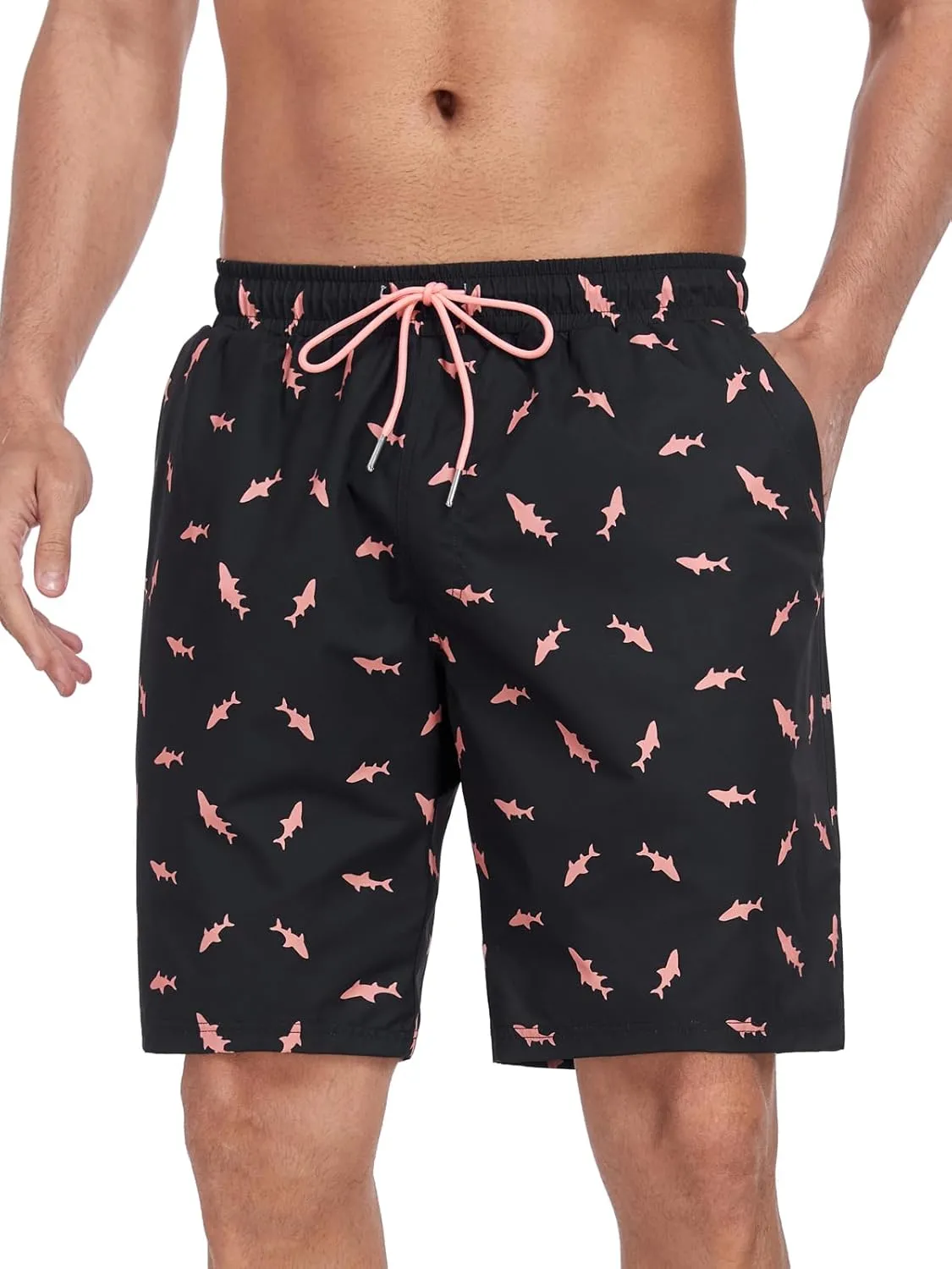 RELLECIGA Men's Board Shorts Quick Dry 9 Inch Swim Trunk with Mesh Lining