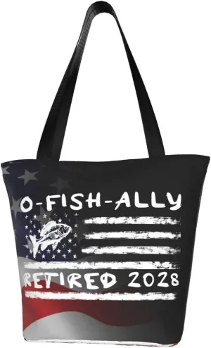 Retirement Fisherman O-Fish-Ally Retired 2028 Fashion Shoulder Bag Large Capacity For Man Or Woman