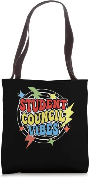 Retro Student Council Vibes Groovy School Student Council Tote Bag