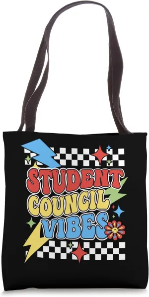 Retro Student Council Vibes Groovy School Student Council Tote Bag