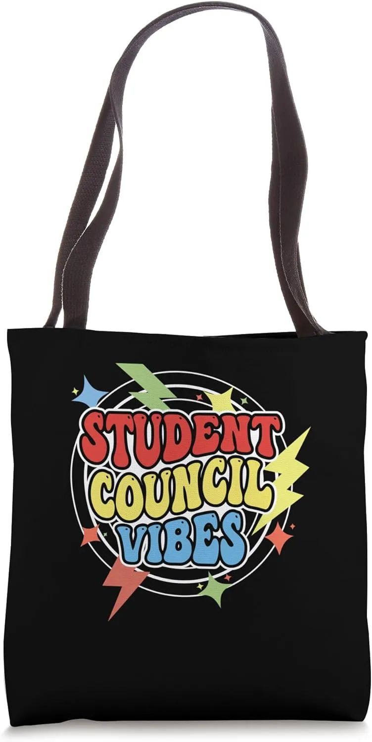 Retro Student Council Vibes Groovy School Student Council Tote Bag