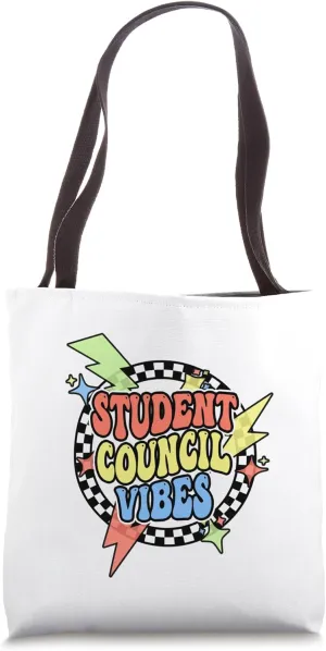 Retro Student Council Vibes Groovy School Student Council Tote Bag