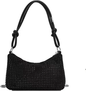 Rhinestone Bag Chic Evening Handbag Shiny Mini Handle Purse Chain Shoulder bag for Women