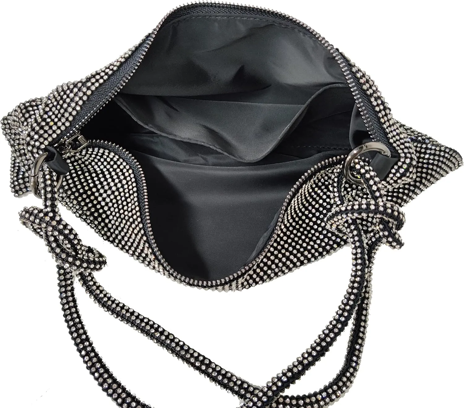 Rhinestone Hobo Bag for Women Rhinestone Purses Sparkly Evening Handbag Shiny Diamond Purse for Wedding Parties 2024