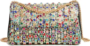 Rhinestones Clutch Purses for Women Chain Shoulder Bags Sparkly Evening Bags for Cocktail Prom Party Wedding