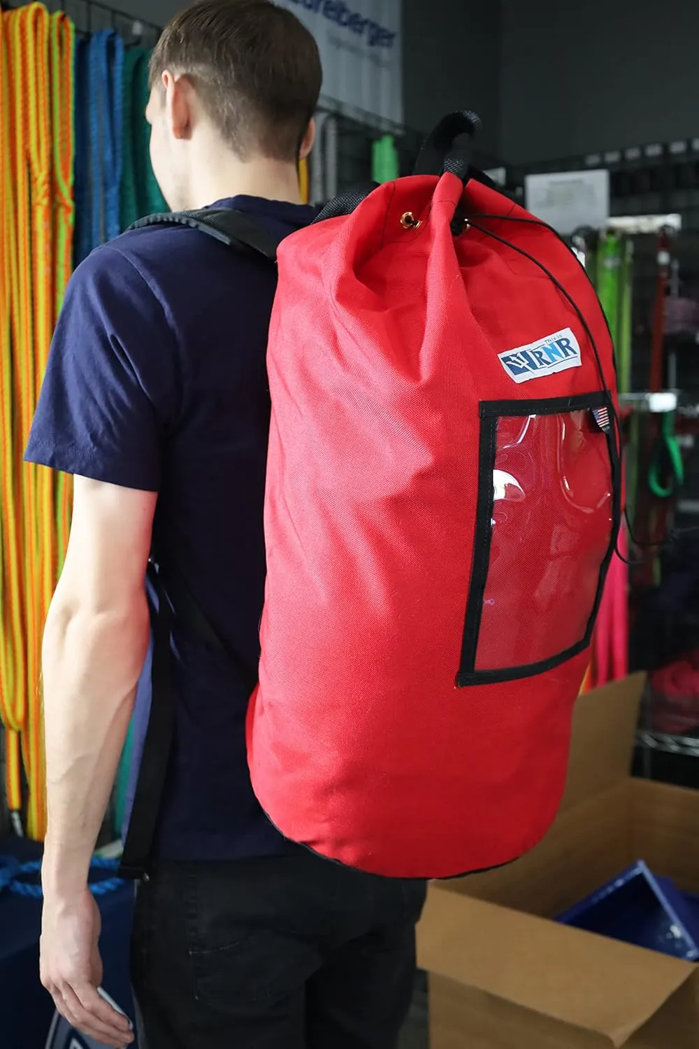 Rock-N-Rescue Grand Rope Bag, Premium Climbing Gear Storage Backpack, Heavy-Duty 1000D Nylon, Padded Shoulder Straps, Waterproof Design, Made in USA, Perfect for Mountaineering
