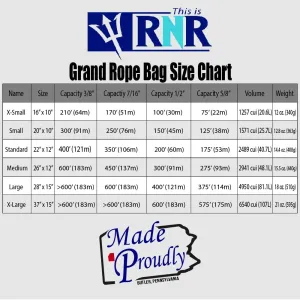 Rock-N-Rescue Grand Rope Bag, Premium Climbing Gear Storage Backpack, Heavy-Duty 1000D Nylon, Padded Shoulder Straps, Waterproof Design, Made in USA, Perfect for Mountaineering