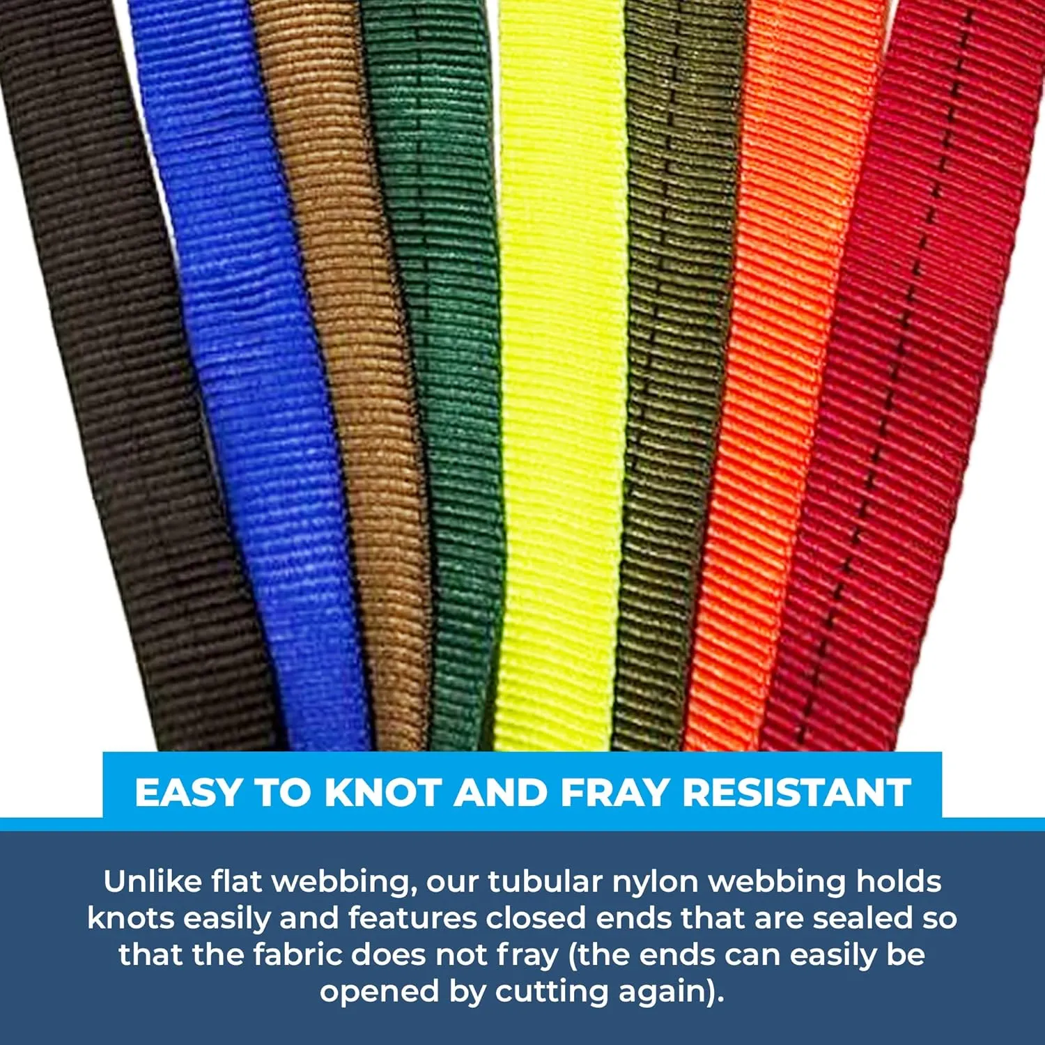 Rock-N-Rescue Professional Grade Nylon Tubular Webbing - Heavy-Duty 1-inch, Rescue Equipment for Mountaineering Rappelling Arborist Safety Gear, Firefighting and Rescue Gear