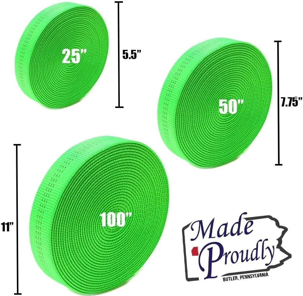 Rock-N-Rescue Professional Grade Nylon Tubular Webbing - Heavy-Duty 1-inch, Rescue Equipment for Mountaineering Rappelling Arborist Safety Gear, Firefighting and Rescue Gear