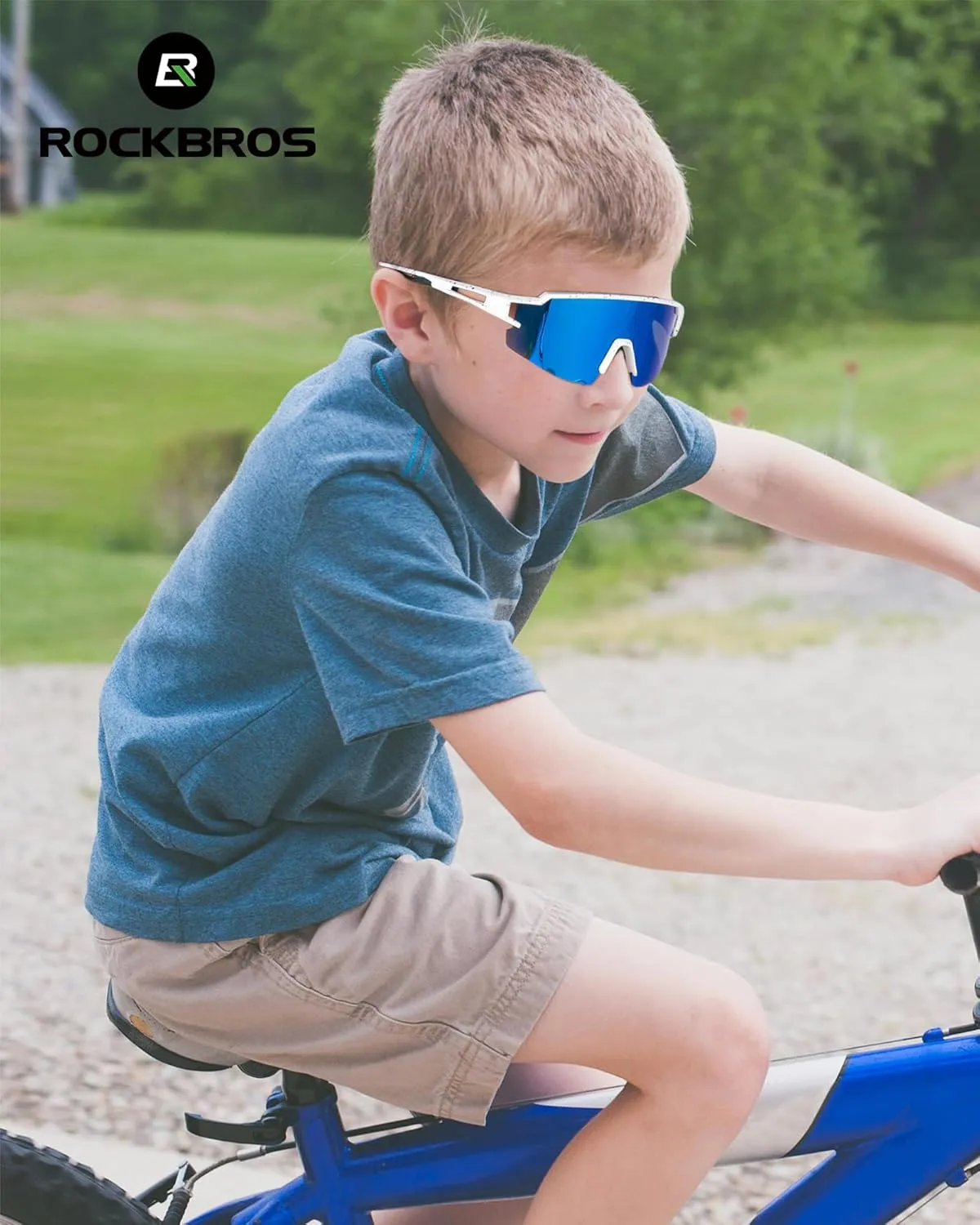 ROCKBROS Kids Sunglasses Polarized Youth Baseball Sunglasses Cycling Glasses UV400 Sports Glasses for Boys Girls Age 8-14