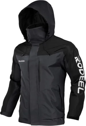 Rodeel Mens Lightweight Windbreaker Fishing Jacket Water Resistant Raincoat with Hood for Outdoor