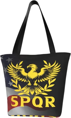 Roman Empire Senate Spqr Fashion Shoulder Bag Large Capacity For Man Or Woman