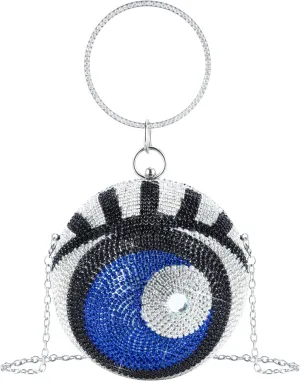 Round Ball Shaped Crystal Evening Clutch Purse Rhinestone Wedding Bag Crystal Party Handbag for Women