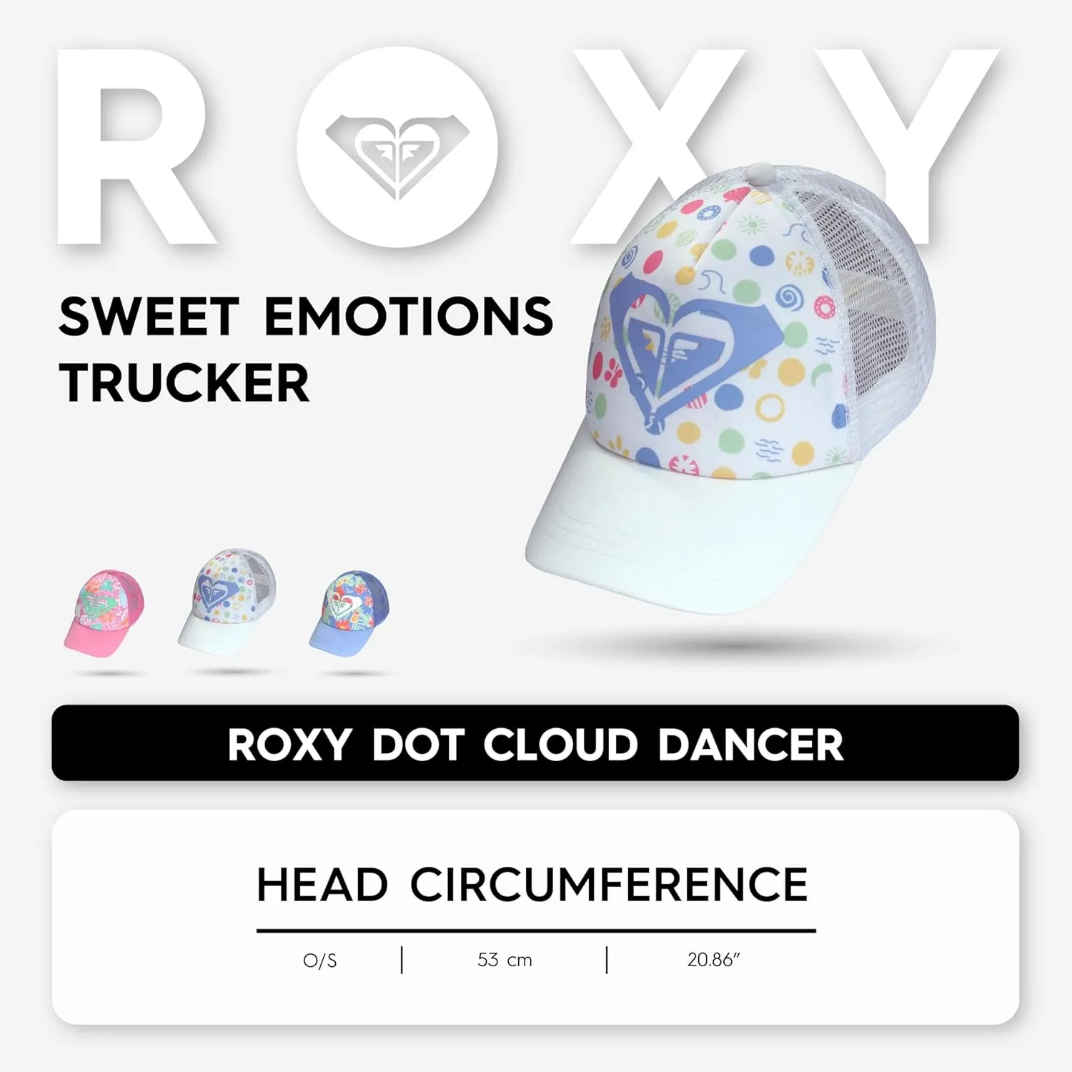 Roxy Girls' Tw Sweet Emotions Trucker Hat