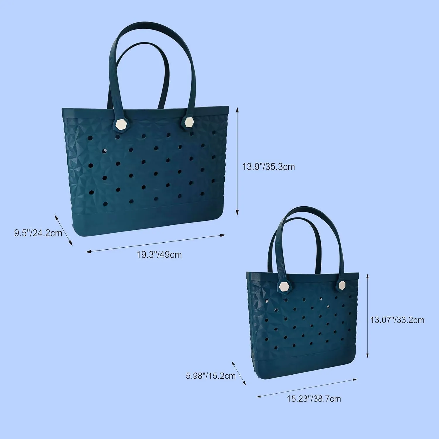 Rubber Beach Bag X-Large Rubber Tote Bag Waterproof Sandproof for Outdoor Versatile Easy Clean Tote Bags