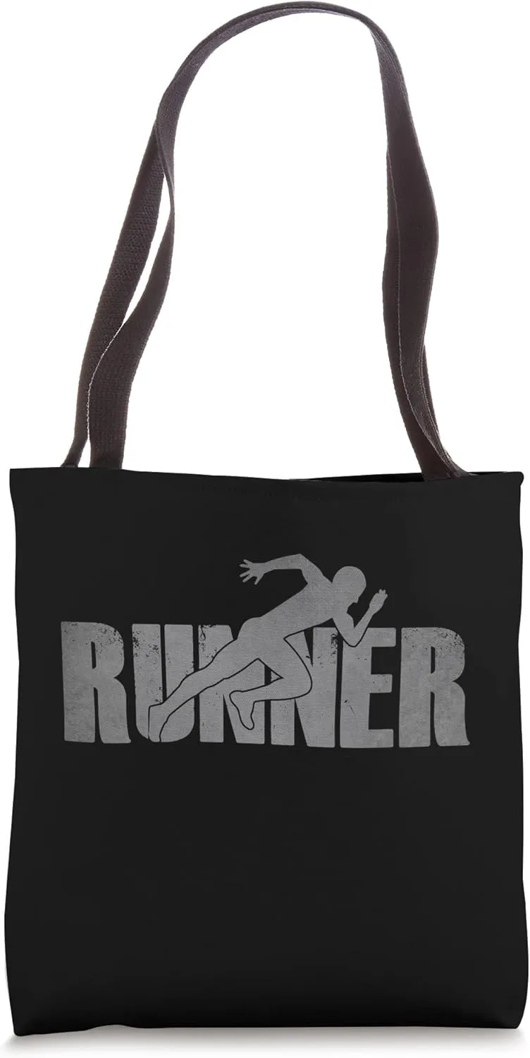 RUNNER Track & Field Cross Country Running Athlete Vintage Tote Bag