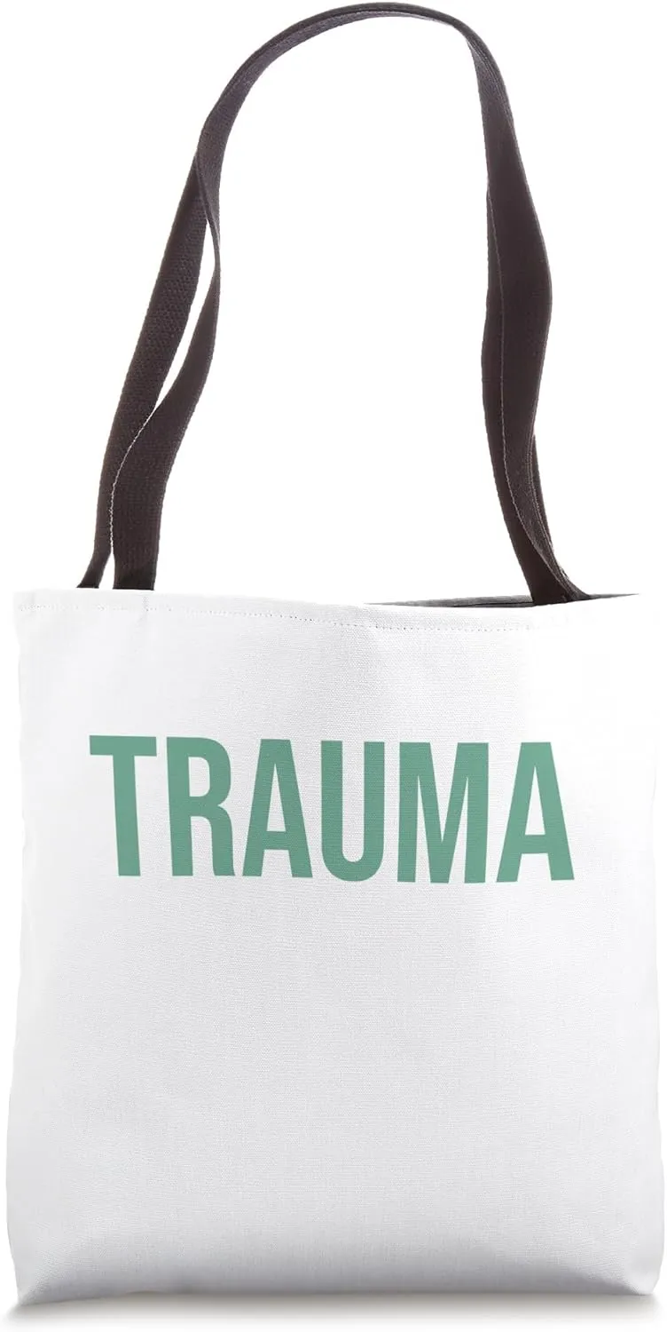 Runs With Trauma Shears Emergency Medical Technician Nurse Tote Bag