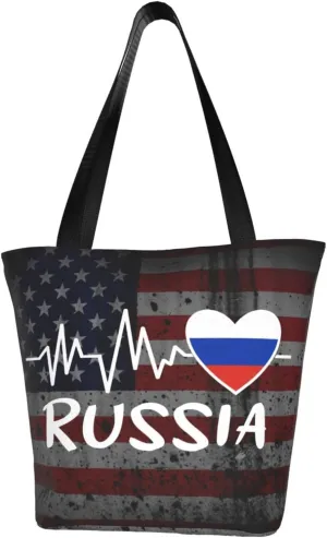 Russia Heartbeat Fashion Shoulder Bag Large Capacity For Man Or Woman