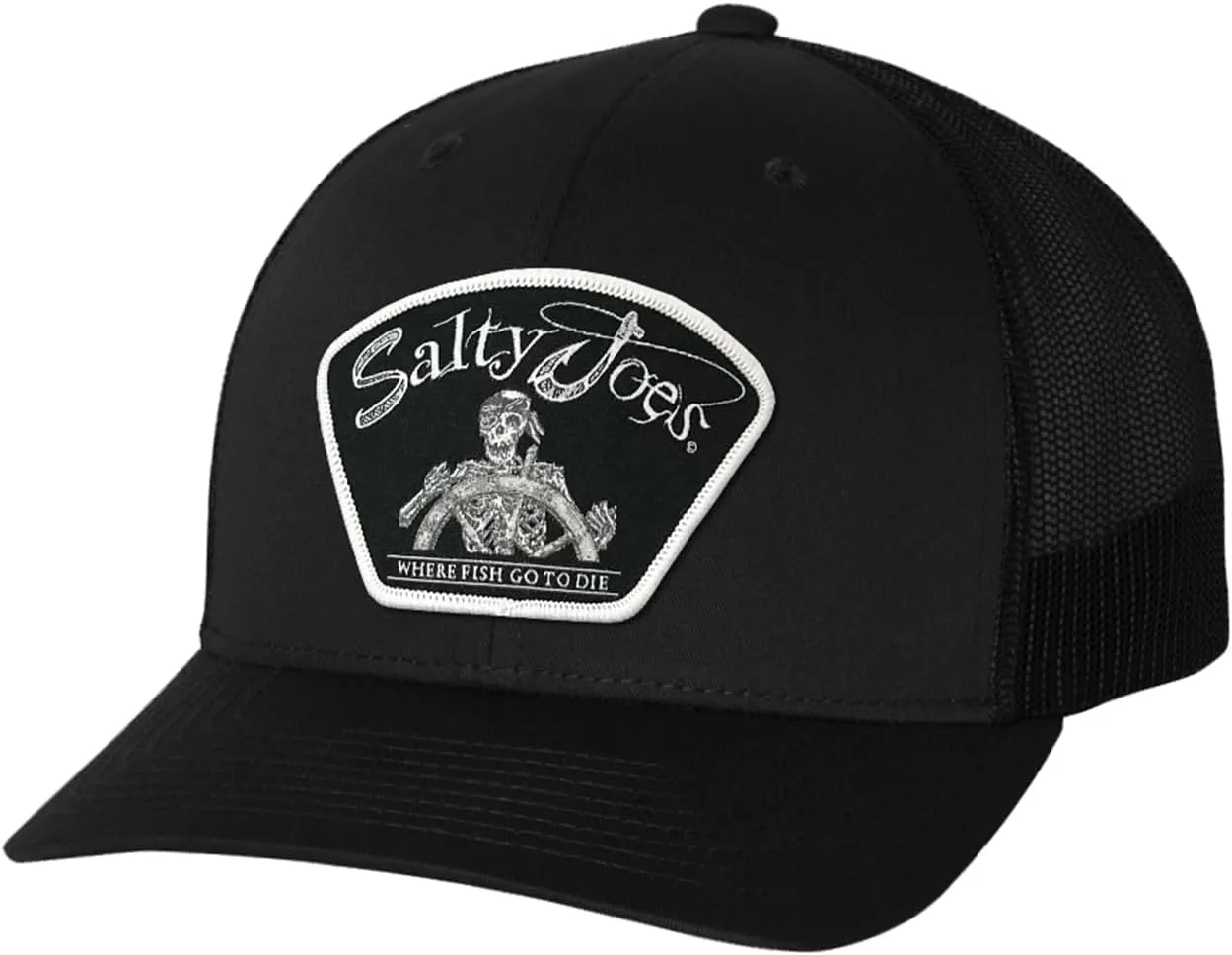 SALTY JOES Where Fish Go to Die Patch Mesh Trucker Hats