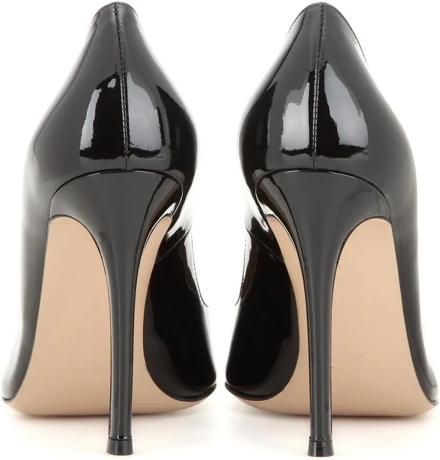 SAMMITOP Women's Pointed Toe High Heel Pumps 10cm Classic Stiletto Suede Shoes