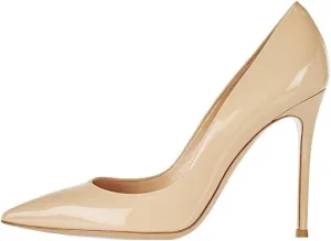 SAMMITOP Women's Pointed Toe High Heel Pumps 10cm Classic Stiletto Suede Shoes