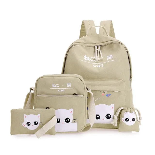 Satchel school bags 4 set