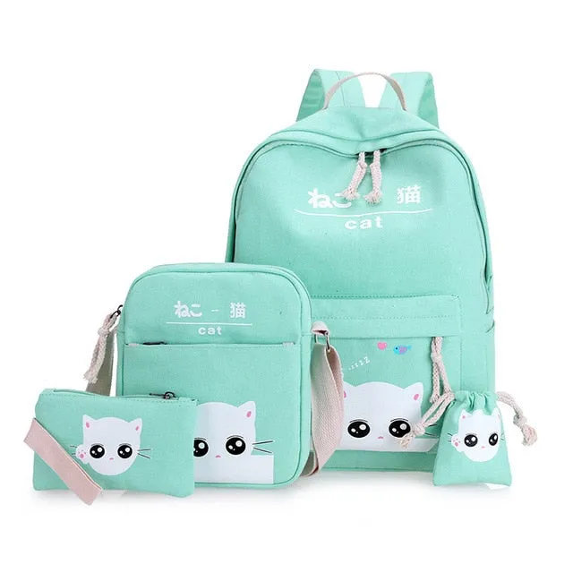 Satchel school bags 4 set