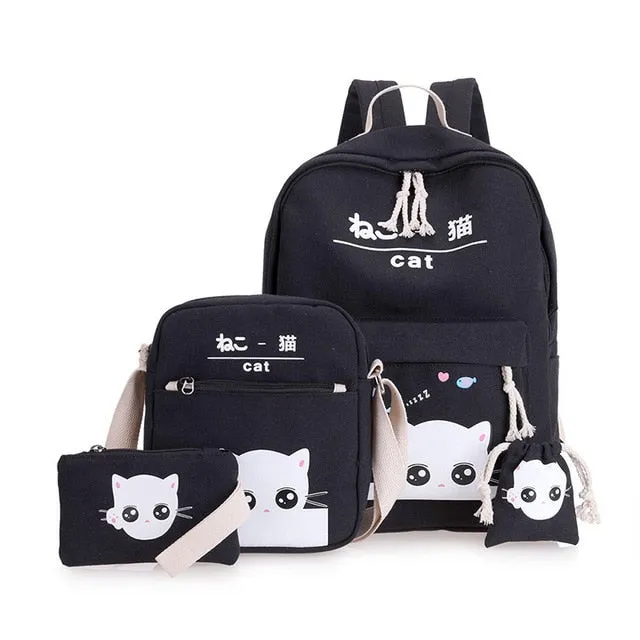 Satchel school bags 4 set