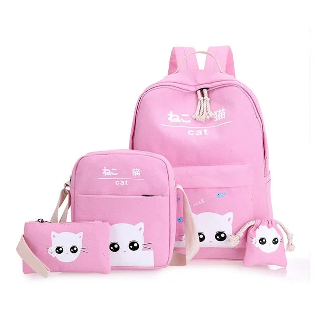 Satchel school bags 4 set