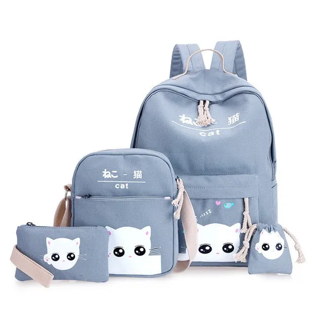 Satchel school bags 4 set