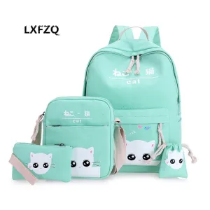 Satchel school bags 4 set