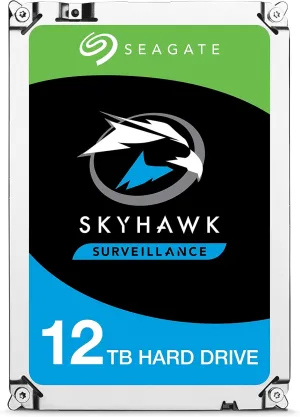 Seagate Skyhawk 12TB Surveillance Internal Hard Drive HDD – 3.5 Inch SATA 6Gb/s 256MB Cache for DVR NVR Security Camera System with Drive Health Management – Frustration Free Packaging (ST12000VX0008)
