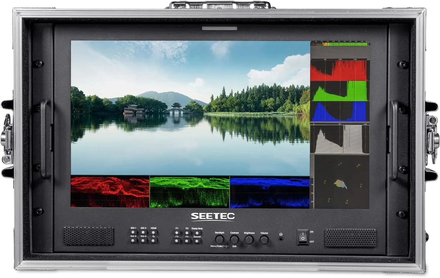 SEETEC ATEM173S-CO 17.3 inch Multi Camera Director Broadcast Carry On Production Monitor 4X SDI in Out HDMI Waveform LUT HDR 1920x1080