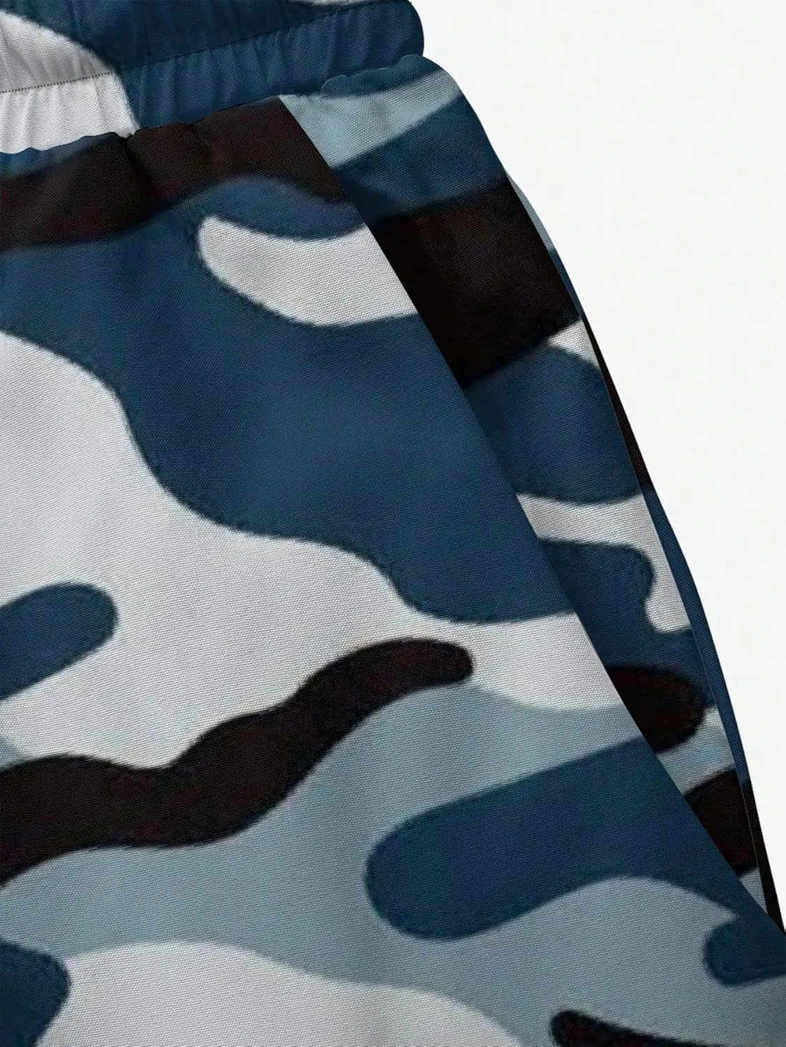 SEGT Men's Tropical Print Hawaiian Shorts Color Block Summer Beach Shorts with Pockets