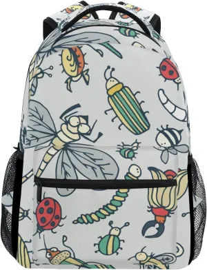 senya School College Backpack Rucksack Travel Bookbag Fashion Back Pack Purse Anti Theft Shoulder Bag Women Men (Insect Summer)