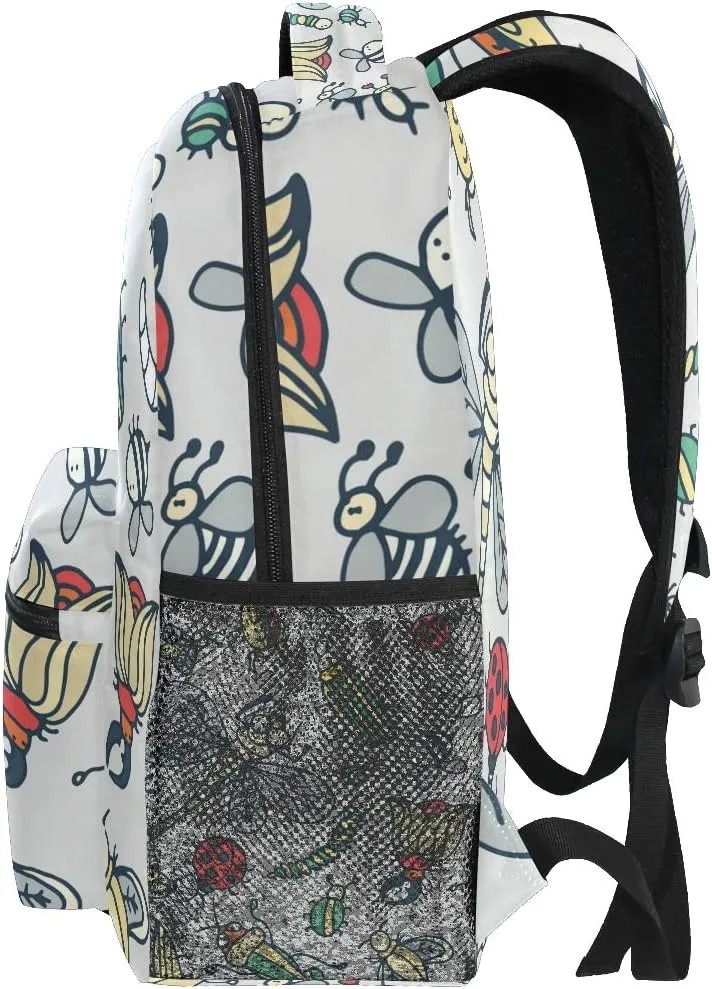 senya School College Backpack Rucksack Travel Bookbag Fashion Back Pack Purse Anti Theft Shoulder Bag Women Men (Insect Summer)