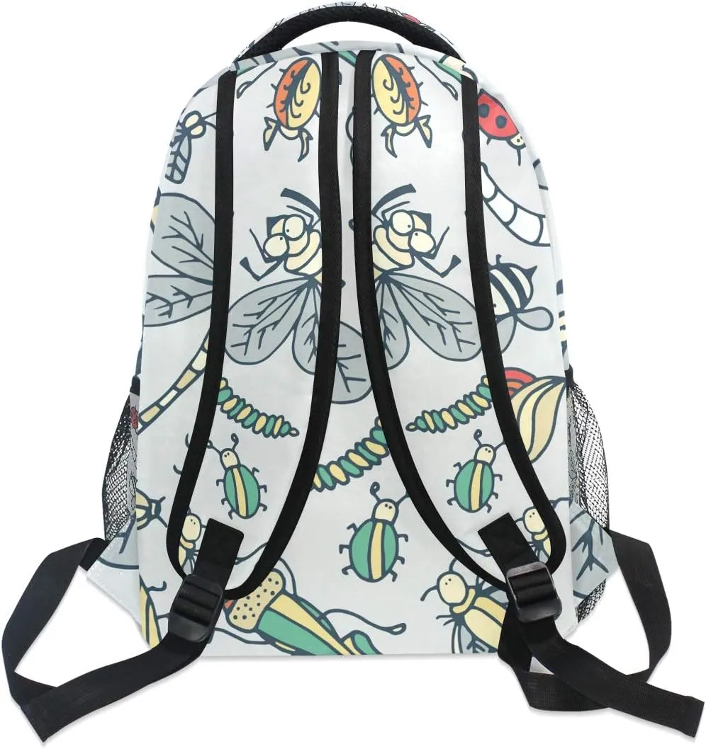 senya School College Backpack Rucksack Travel Bookbag Fashion Back Pack Purse Anti Theft Shoulder Bag Women Men (Insect Summer)