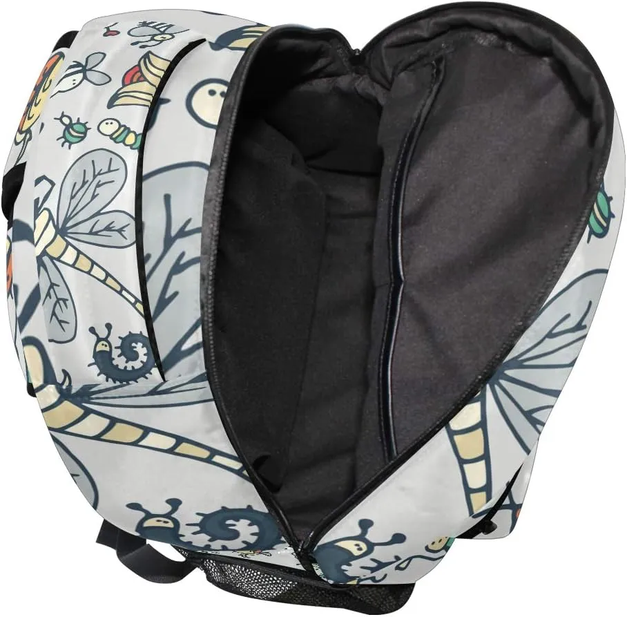 senya School College Backpack Rucksack Travel Bookbag Fashion Back Pack Purse Anti Theft Shoulder Bag Women Men (Insect Summer)