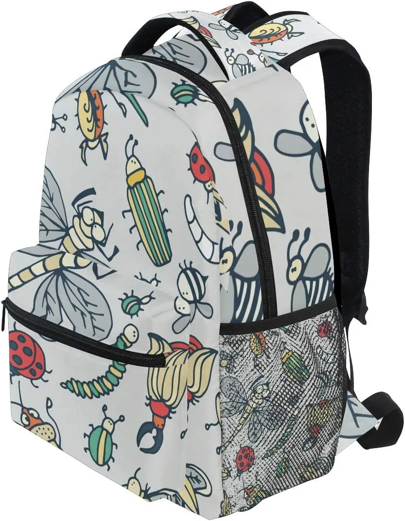senya School College Backpack Rucksack Travel Bookbag Fashion Back Pack Purse Anti Theft Shoulder Bag Women Men (Insect Summer)