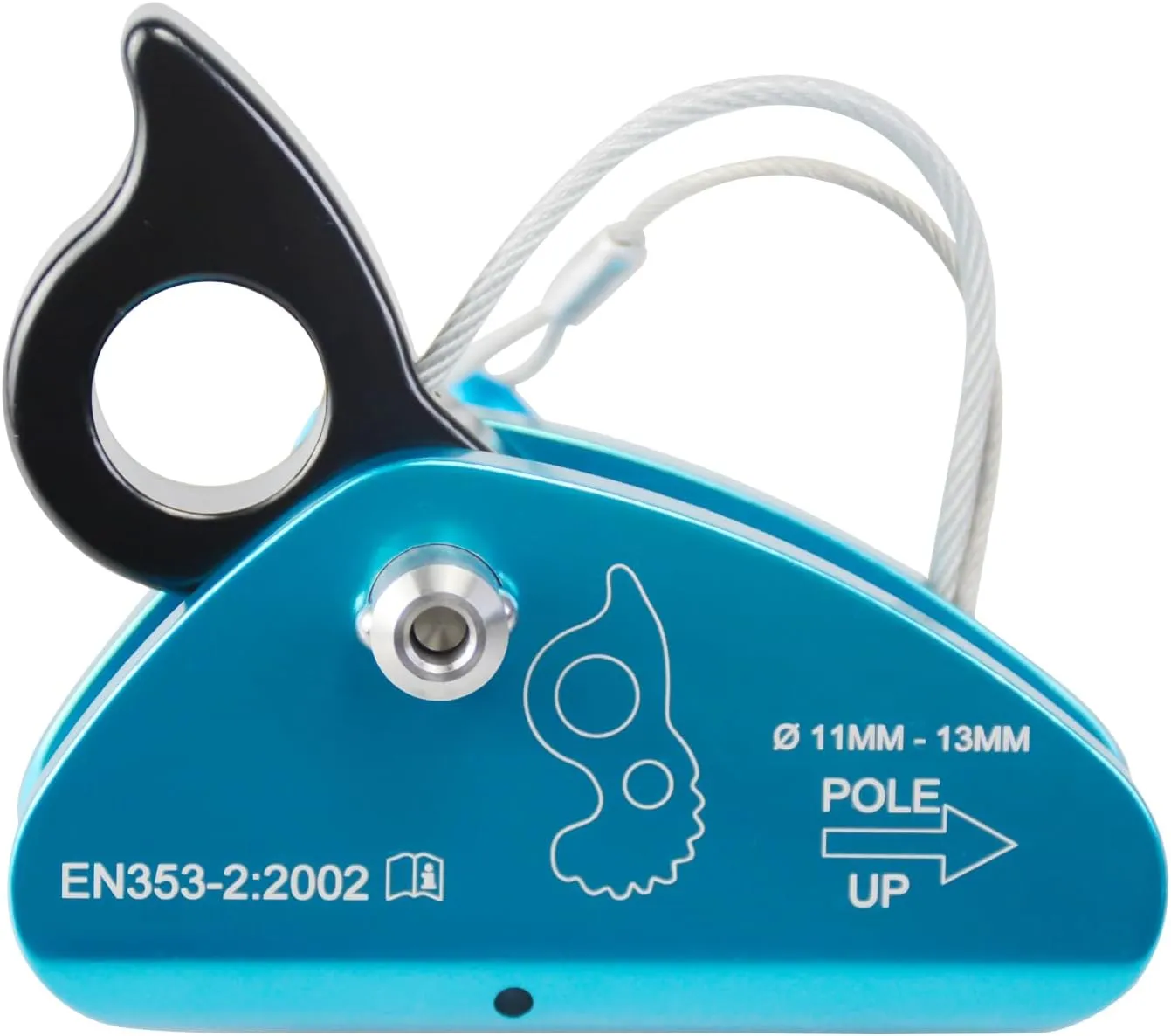 SEPEAK 15kN Detachable Rope Grab Ascender, Flip Line Adjuster,Grip Clamp,Fall Protection Belay Device for Rock Climbing,Tree Arborist,Climbing Rescue Caving, Mountaineering/Fit for 11~13 MM Rope/Blue