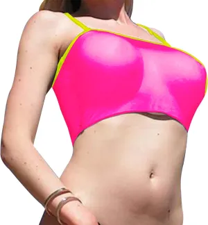 SHERRYLO Sheer Tank Tops for Women See Through Stretch Crop Top Summer Sleeveless Strap Mesh Cami Top
