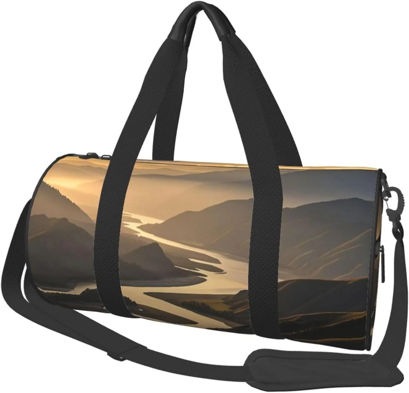 Shining Overlook Print Round Large Capacity Travel Luggage Bags,Men's and Women's Hand-Held Travel Clothing Bags