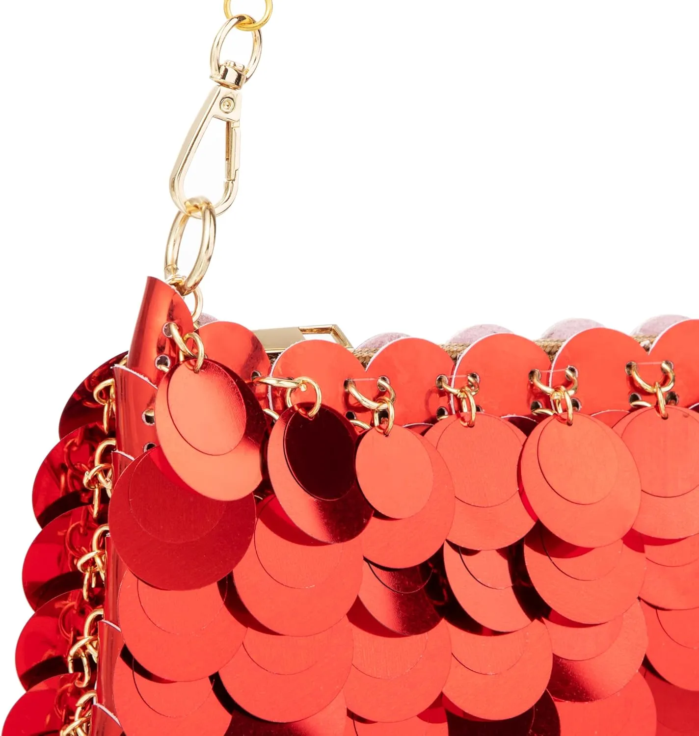 Shiny Metallic Plastic Sequin Crossbody Bag for Nightclub Shoulderbag Evening Bag and Wedding