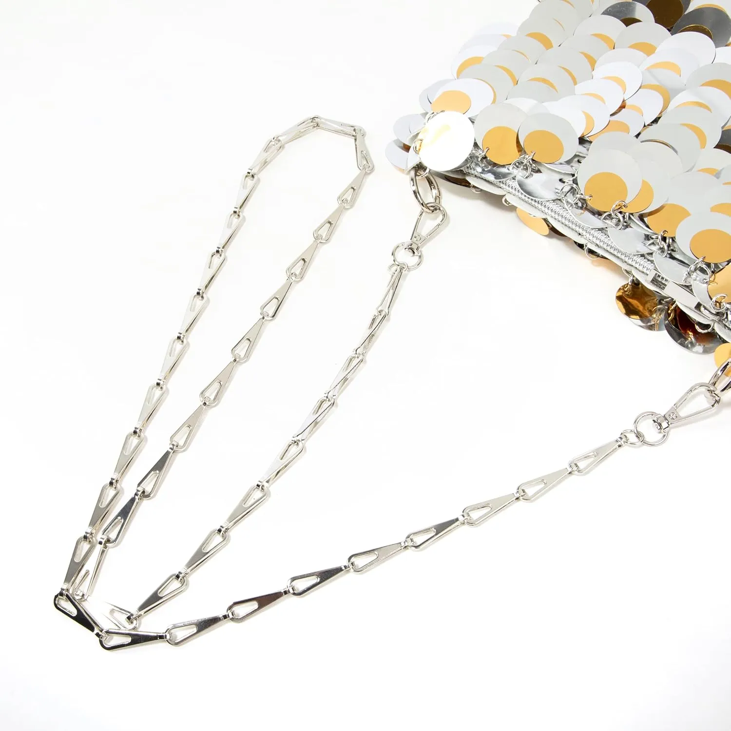 Shiny Metallic Plastic Sequin Crossbody Bag for Nightclub Shoulderbag Evening Bag and Wedding
